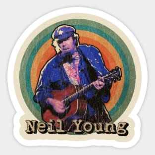 Neil Young Retro Vintage Sticker